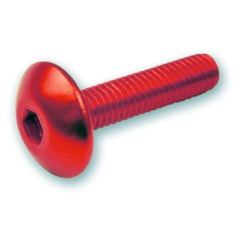 Kit 6 tornillos allen c/alomada M6x15. Rojo