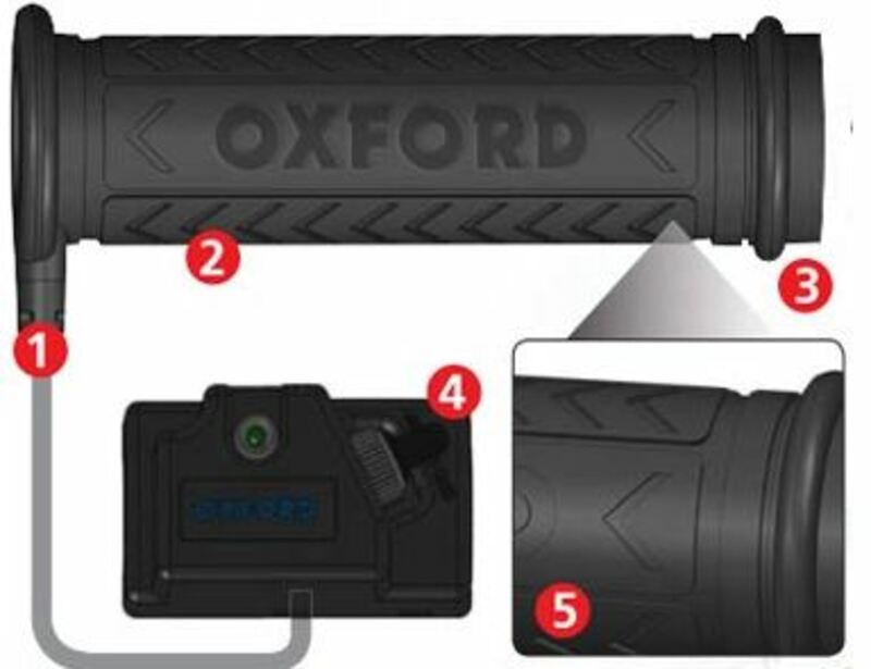 Puños calefactables ATV con regulador de temperatura Oxford OF769