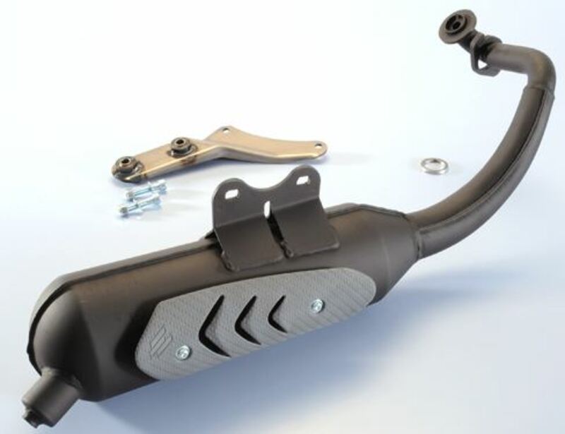 Escape Polini acero negro original homologado Ludix 200.0315