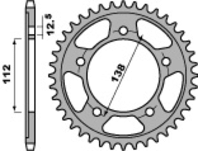Corona PBR acero C45 estándar 4357 - 525