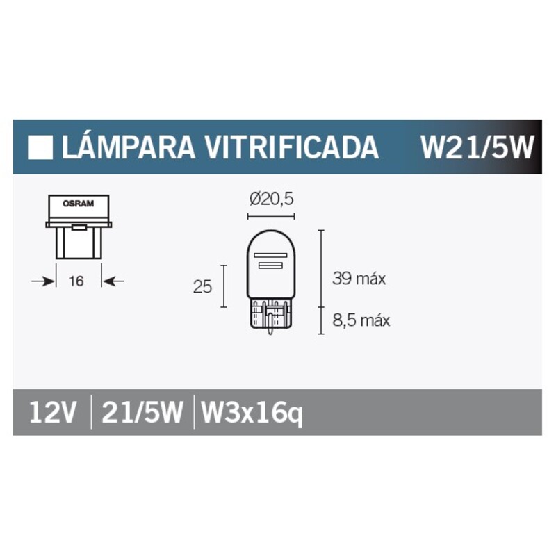 Caja de 10 lámparas OSRAM 7515