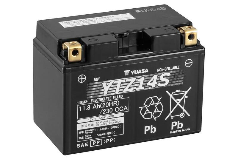 Yuasa battery YTZ14S Wet Charged (cargada y activada)