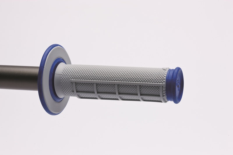 Puños Renthal Dual MX medio cuadradillo blando azul G157