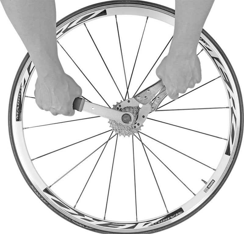 Mordaza suelta coronas y extractor de cassette Super B (coronas 10-17 dientes / cassettes 5-11 velocidades)