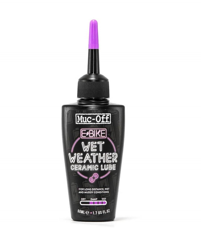 Lubricante cerámico de cadena eBike para clima húmedo MUC-OFF Wet Weather Ceramic Lube, 50 ml