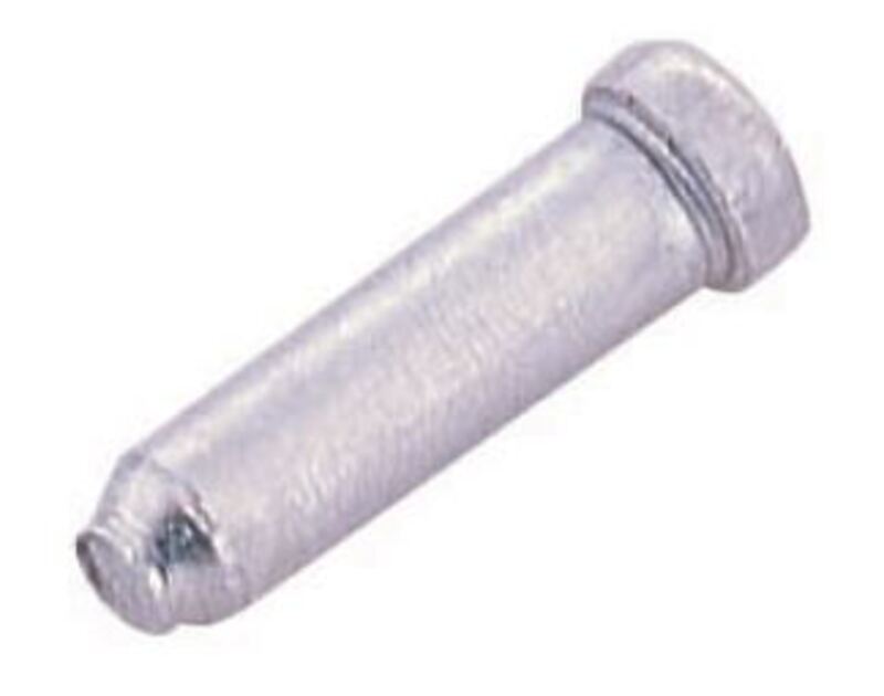 ALHONGA Bote 500 Terminales de cable Ø2,4mm. Aluminio plata. Reforzado