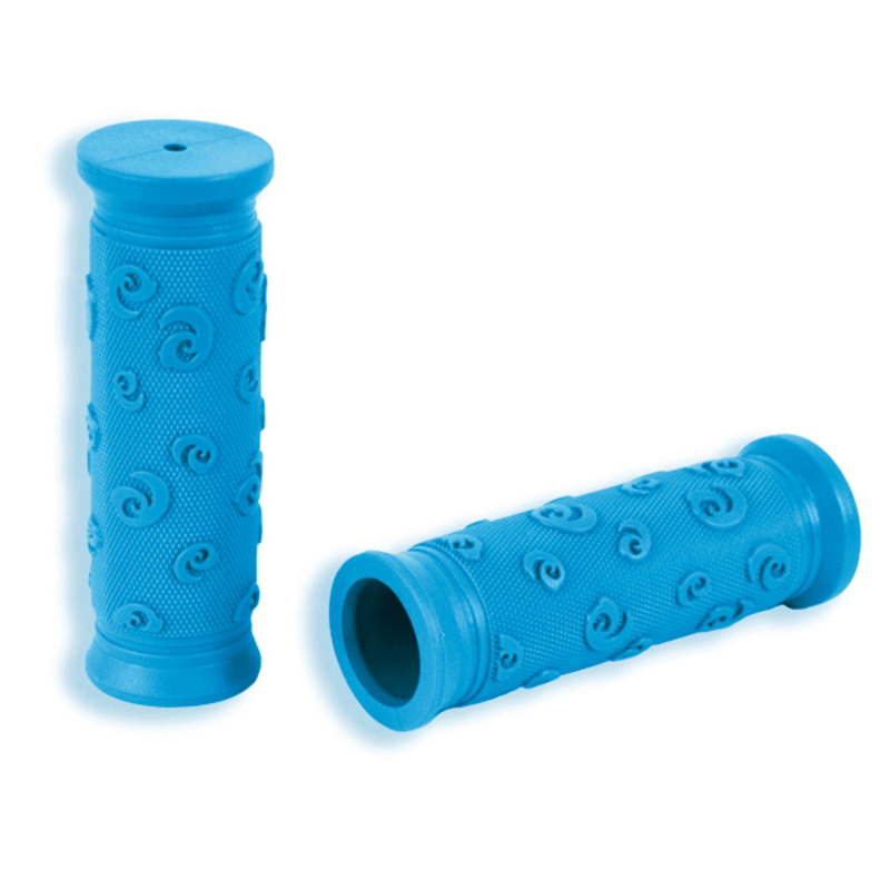 Par puños bicicleta grip-shift y niño. Azul