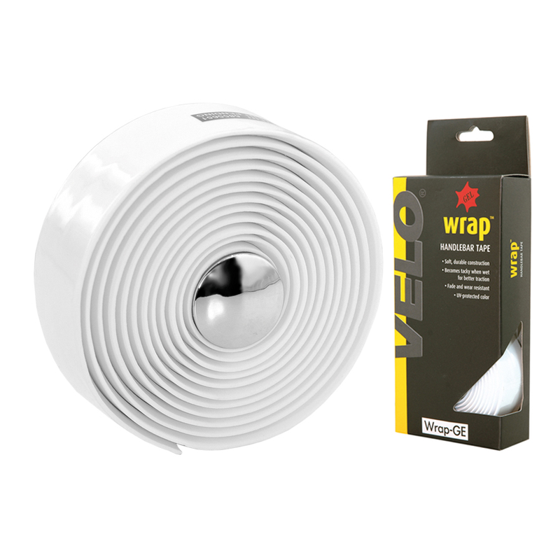 Cinta para manillar de carretera VELO. Corcho, color blanco