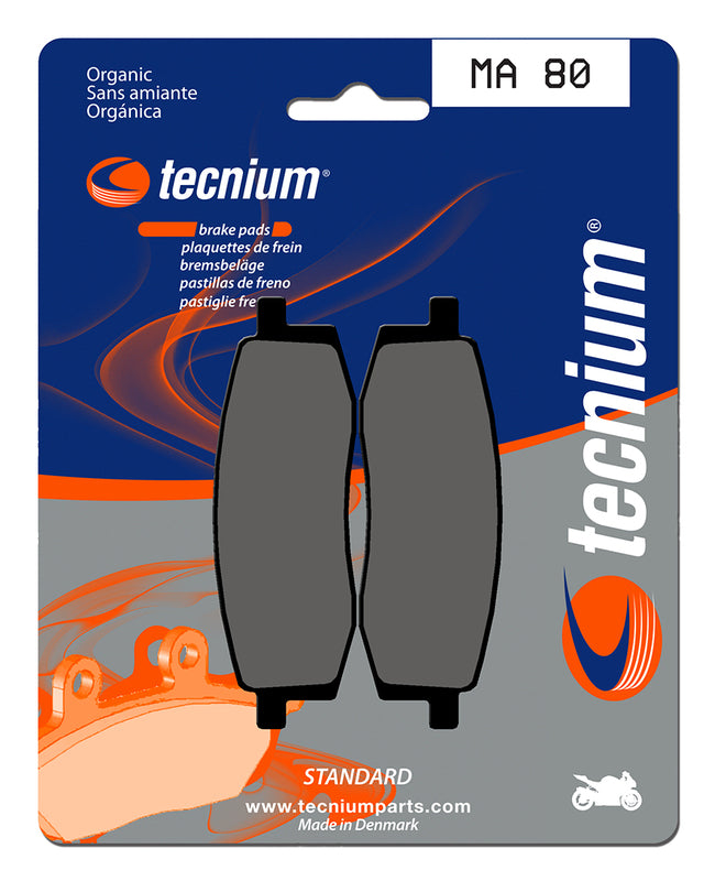 Pastillas de freno Tecnium MA80 Orgánicas