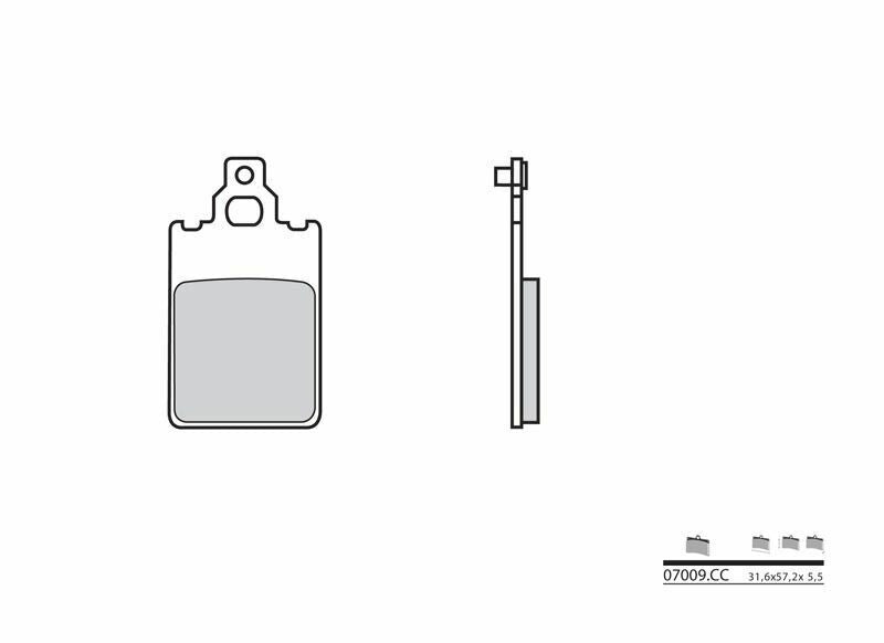 Pastillas de freno orgánicas Brembo 07009