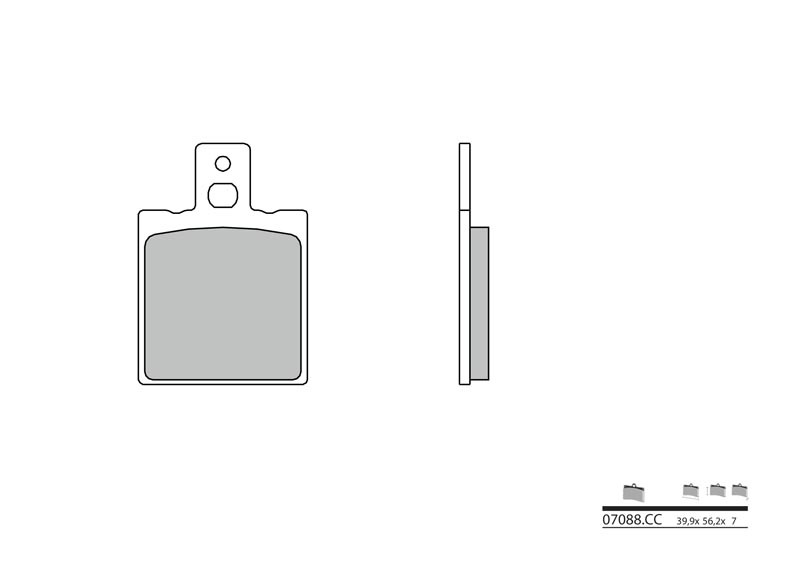 Pastillas de freno orgánicas Brembo 07088