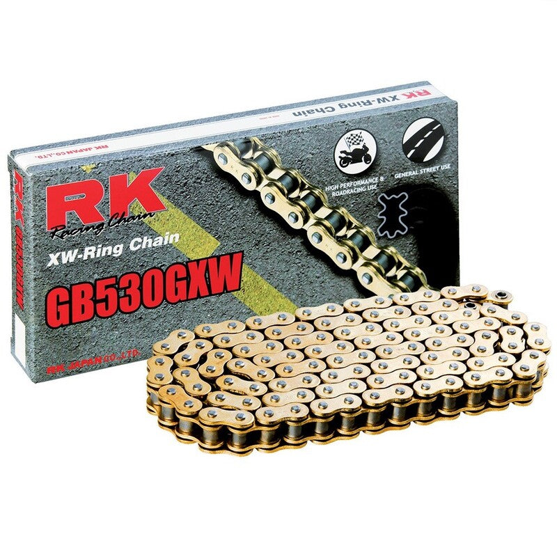 Cadena RK GB530GXW con 120 eslabones oro