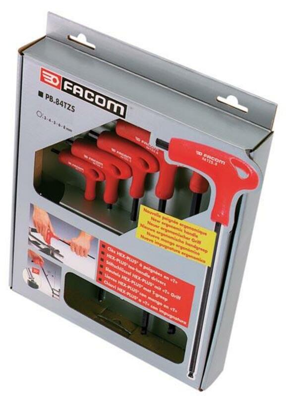 Juego de 6 llaves allen en T/L FACOM