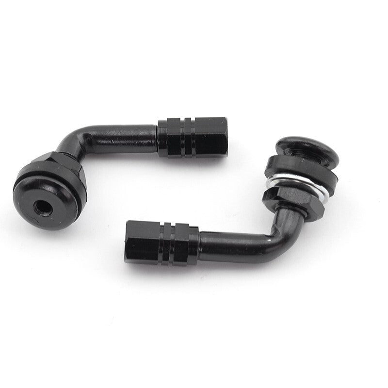 Kit 2 Válvulas moto anodizadas. Negro