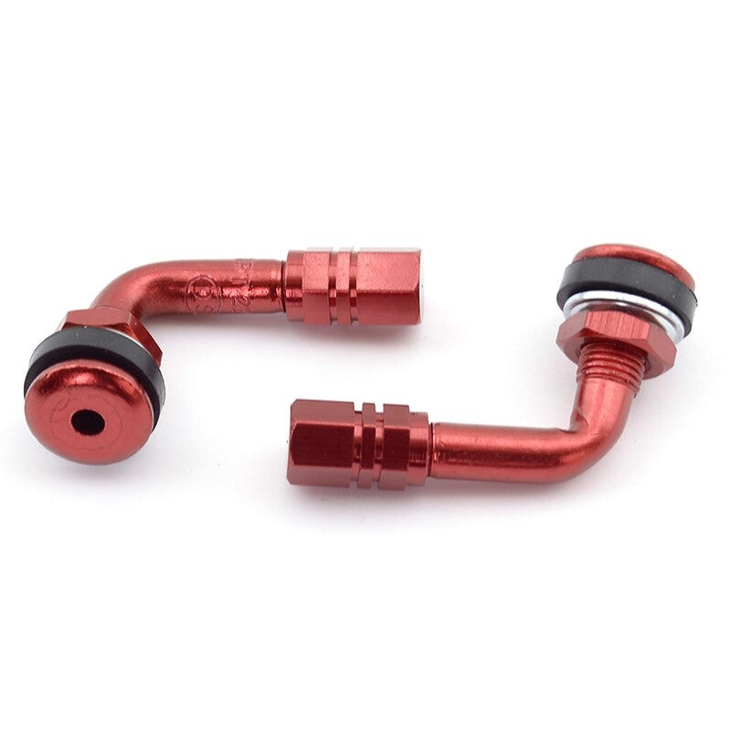 Kit 2 Válvulas moto anodizadas. Rojo