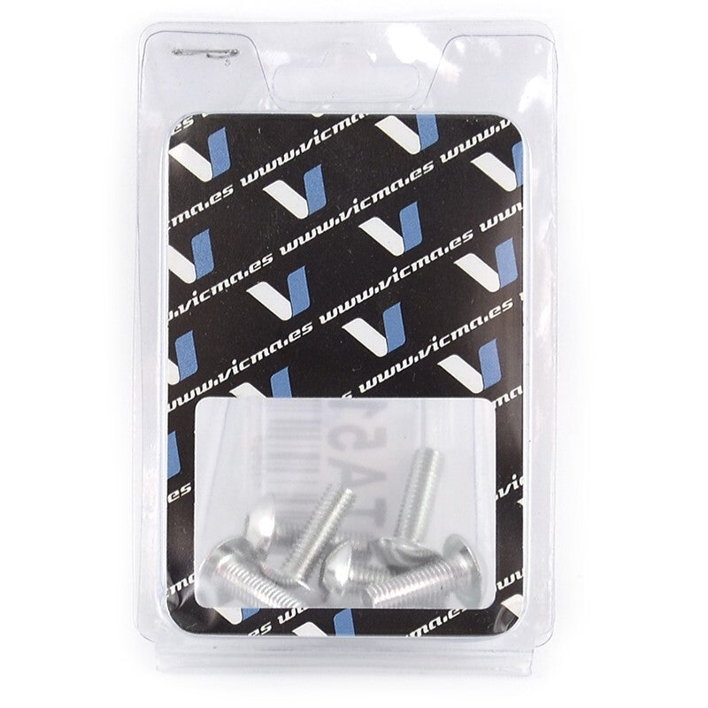 Kit 6 tornillos allen c/alomada M5x15mm. Plata