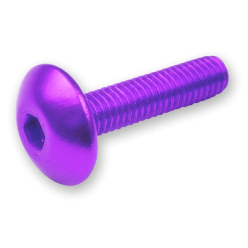 Kit 6 tornillos allen c/alomada M6x15. Lila