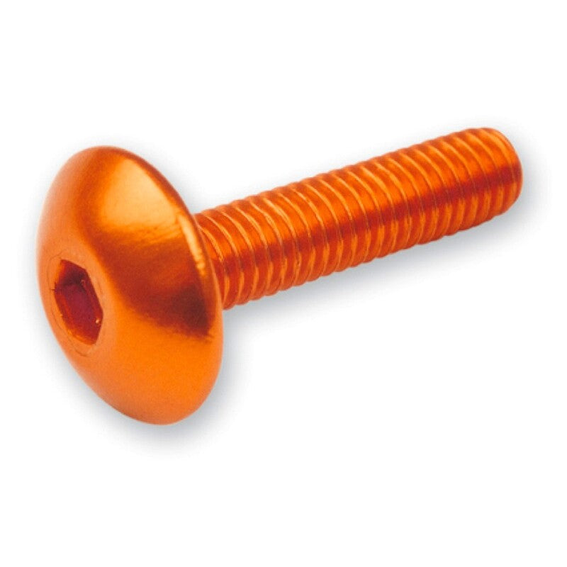 Kit 6 tornillos allen c/alomada M6x15. Naranja