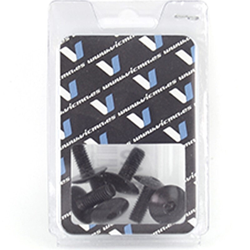 Kit 6 tornillos allen c/alomada M6x15mm. Negro