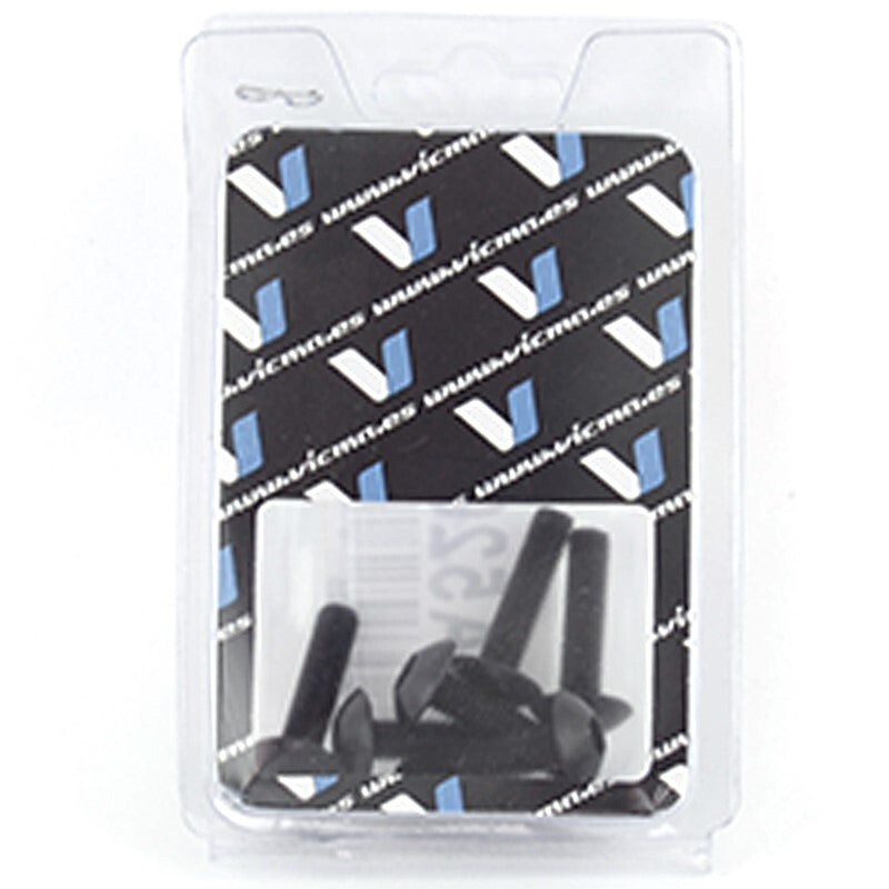 Kit 6 tornillos allen c/alomada M5x25mm. Negro
