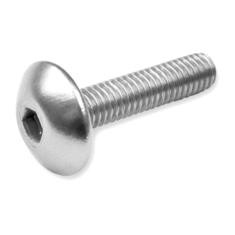 Kit 6 tornillos allen c/alomada M6x20. Plata