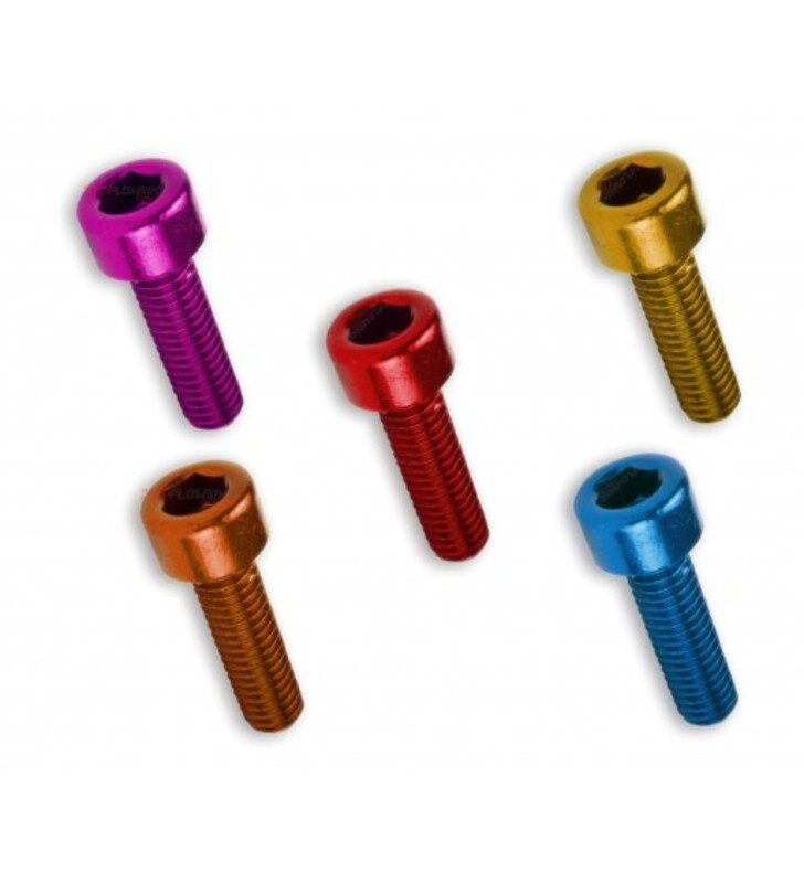Kit 6 tornillos allen c/cilindrica M8x25. Rojo
