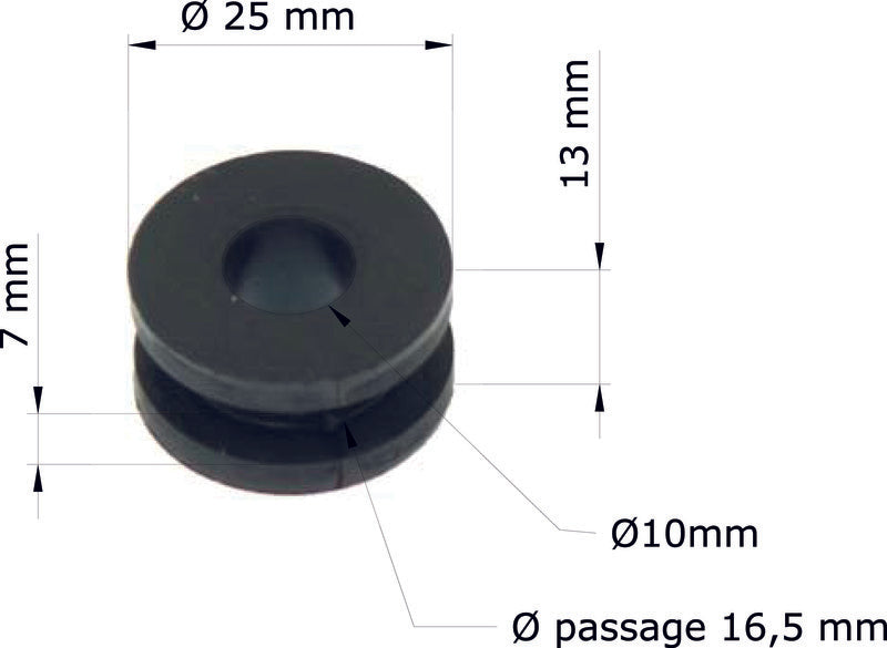 Silentblock Honda CR125R '90-99/escape 18334-KA3-830 GRM-103/10 (Juego de 10)