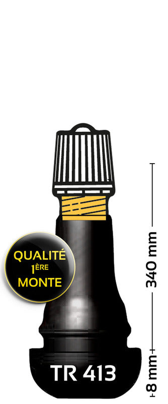 Bolsa de 100 válvulas recta de goma BIHR TR413