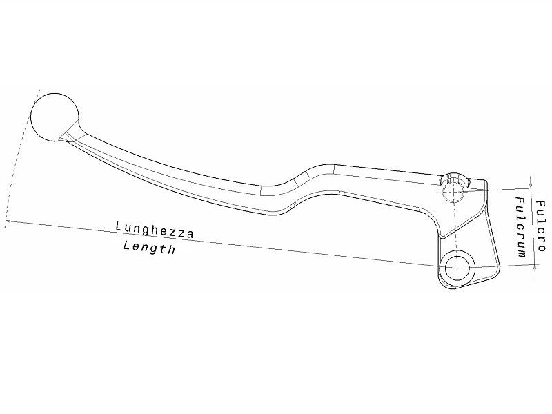 Maneta con soporte Domino Piaggio izquierda 2953.04