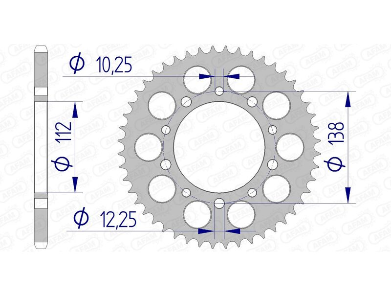 Corona AFAM aluminio ultraligera 11509 - Paso 520
