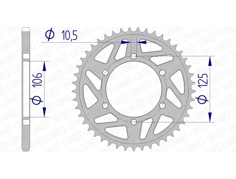 Corona AFAM aluminio 87606 - Paso 520