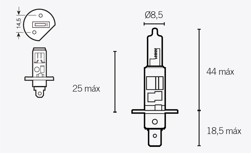 LAMPARA HALOGENA H1