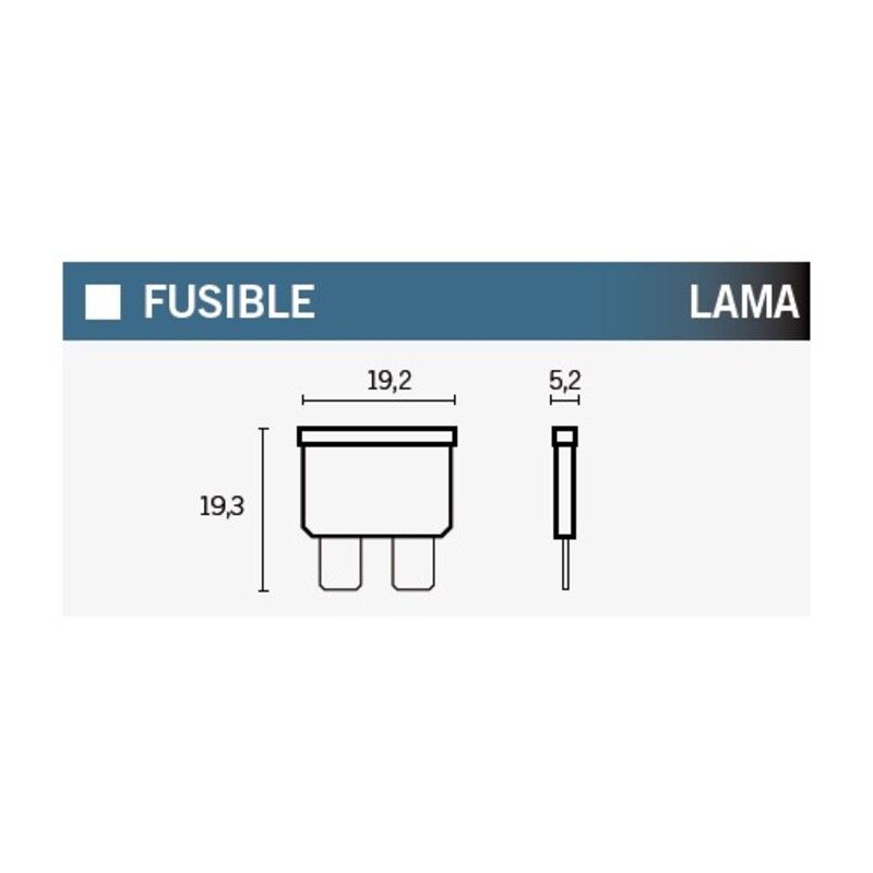 Caja de 50 fusibles a lama 7.5A marrón