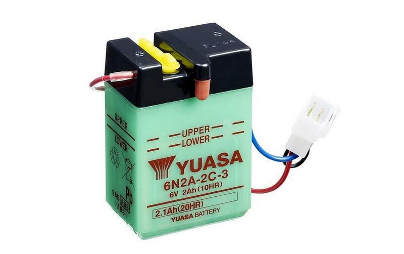 Batería YUASA 6N2A-2C-3 Dry charged (sin electrolito)