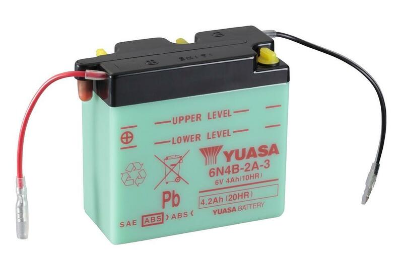 Batería YUASA 6N4B-2A-3 Dry charged (sin electrolito)