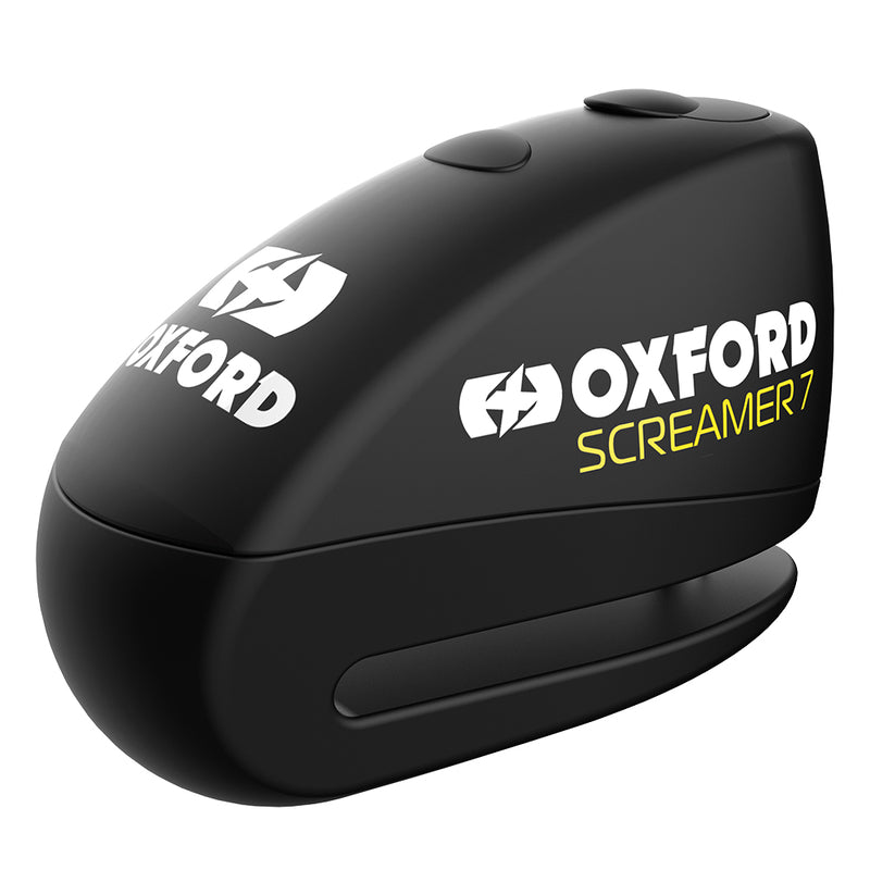 Candado de disco OXFORD Screamer 7 - Ø7mm negro