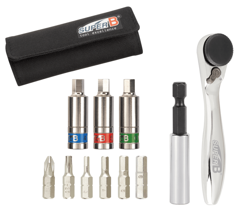 Mini llave de par con carraca Super B - 4/5/6 Nm