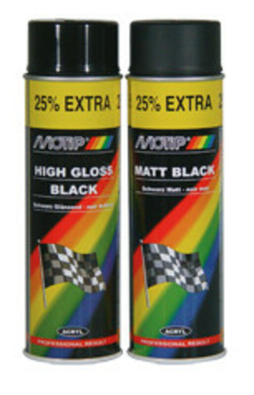 Pintura MOTIP negro satinado 500ML