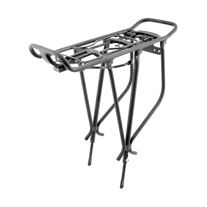V BIKE Portabultos trasero bicicleta. Especial alforjas. Aluminio negro