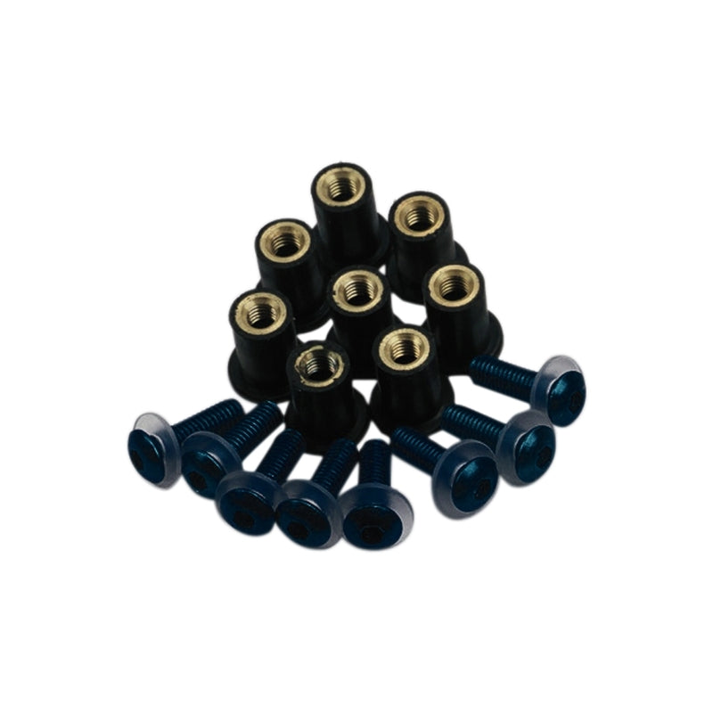 Juego de tornillos para cúpula OXFORD negro - 8 unidades