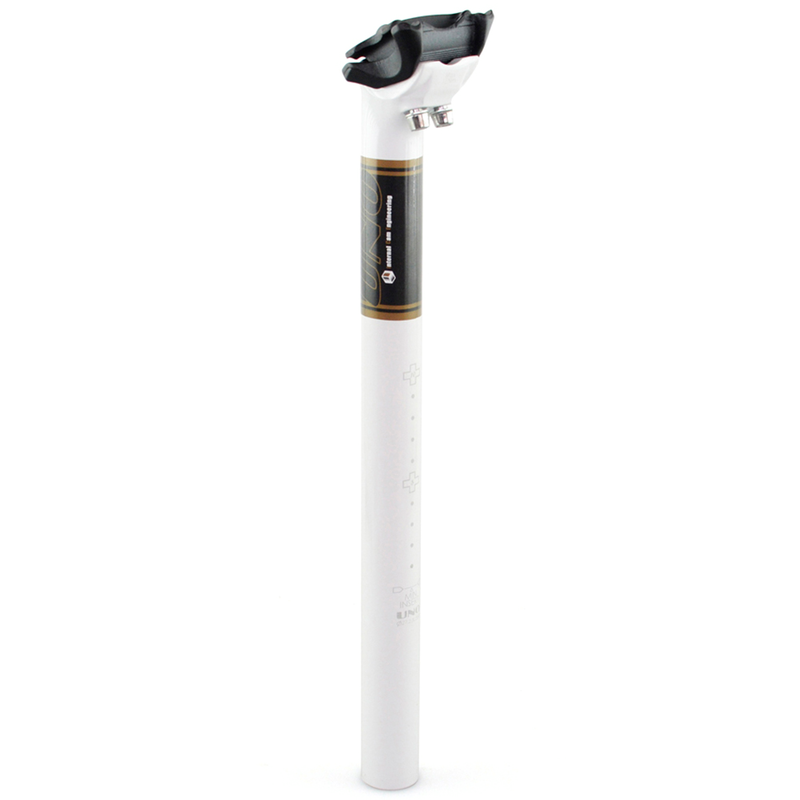 Tija de sillín UNO TS 717 - 350mm Ø30.9 Blanca / Negro