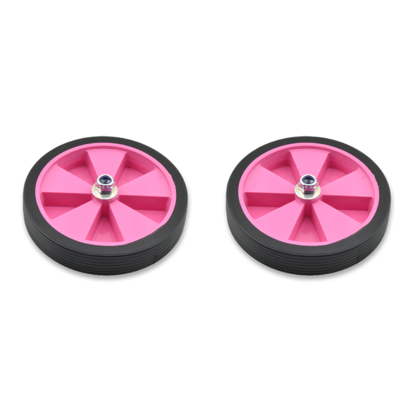 Par de ruedas completas para estabiciclo llanta rosa