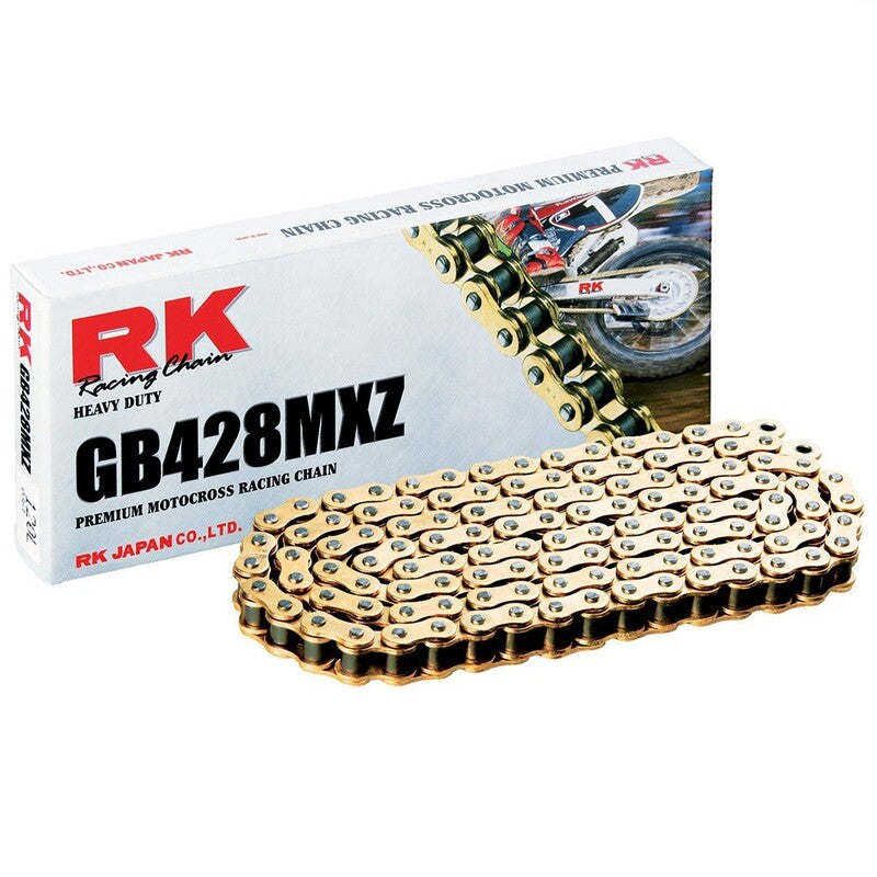Cadena RK GB428MXZ con 120 eslabones oro