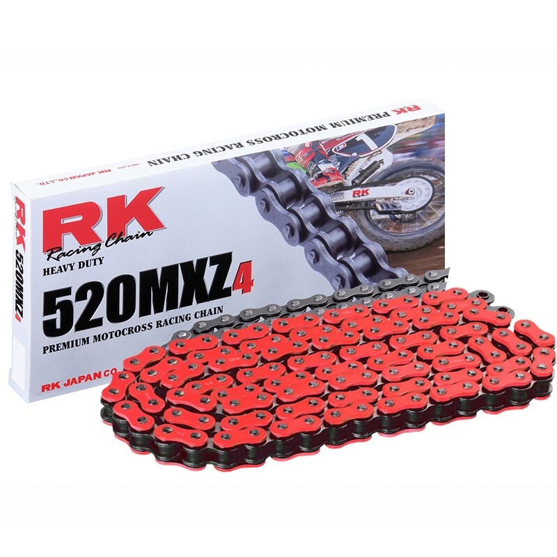 Cadena RK FR520MXZ4 con 120 eslabones rojo