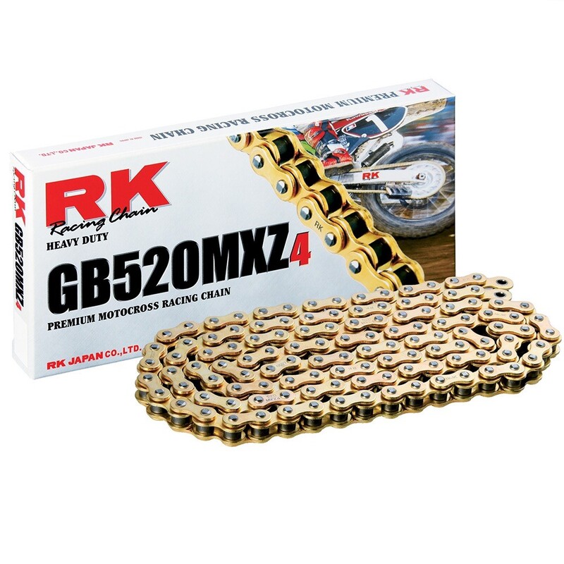 Cadena RK GB520MXZ4 con 128 eslabones oro