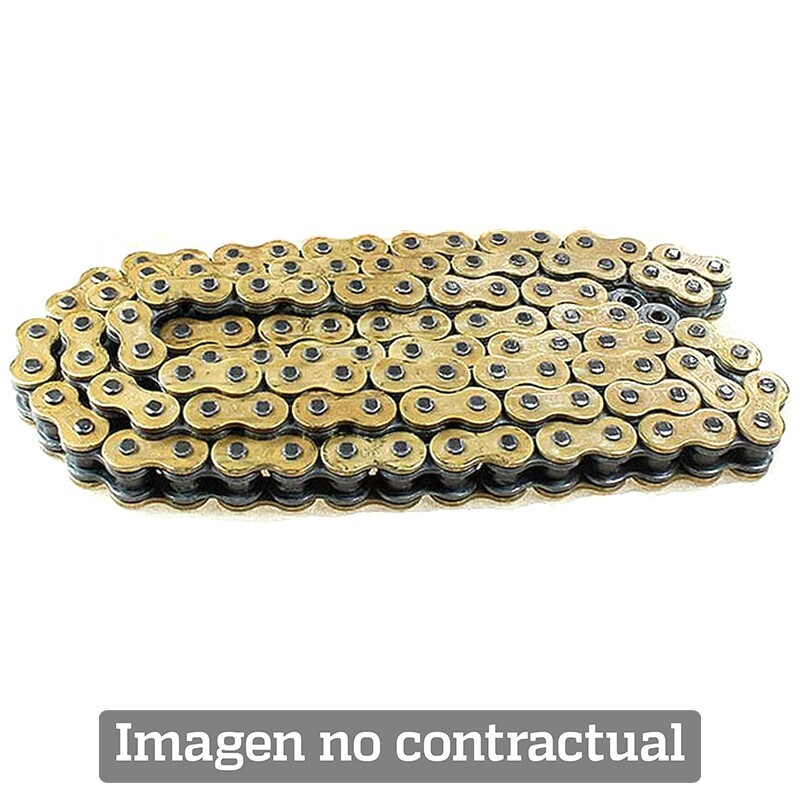 Cadena DID 428NZSDH con 124 eslabones oro/negro