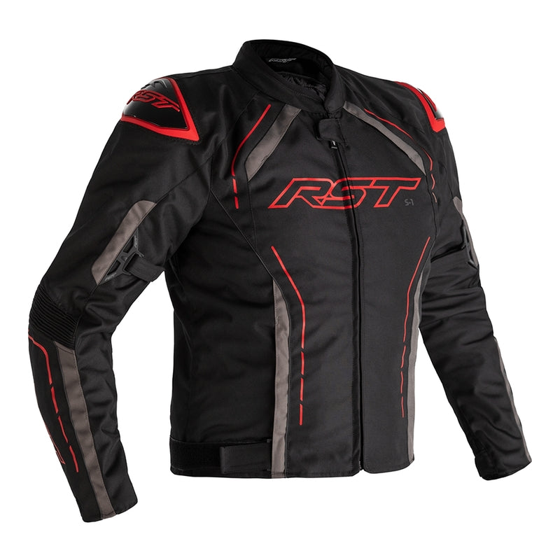 Chaqueta (Textil) RST S-1 Negro/Gris/Rojo, 58 EU/Talla 2XL