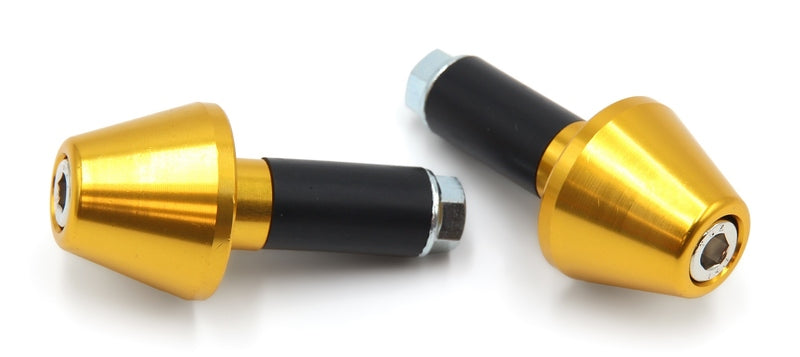 Contrapesos de manillar cónicos V PARTS aluminio 13,5mm - Oro