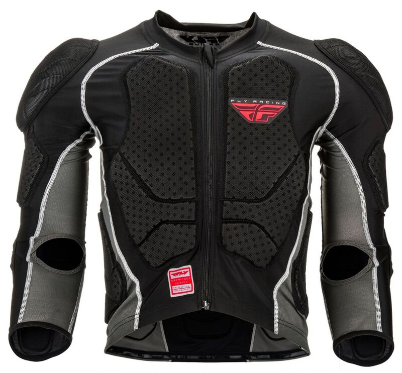 Peto integral infantil FLY RACING Barricade (con cremallera) - Negro